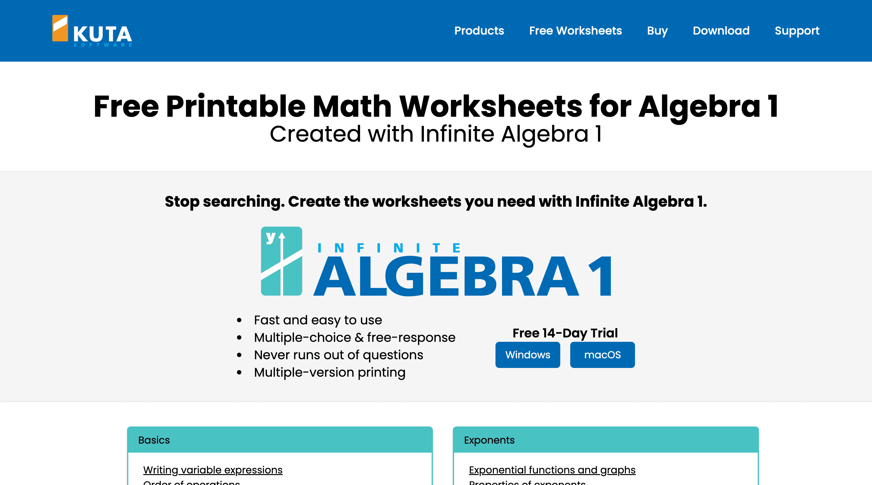 Math Worksheet Design Patterns